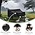 RICHIE Patio Loveseat Cover - Waterproof Outdoor 2-Seater Sofa Cover with Air Vent, UV Resistant Patio Furniture Covers for 60"W*34"D*31"H Loveseats (Black)