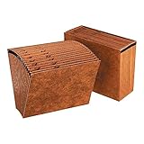 Staples Letha-Tone Expanding File A-Z Index Letter Size 21-Pockets Brown