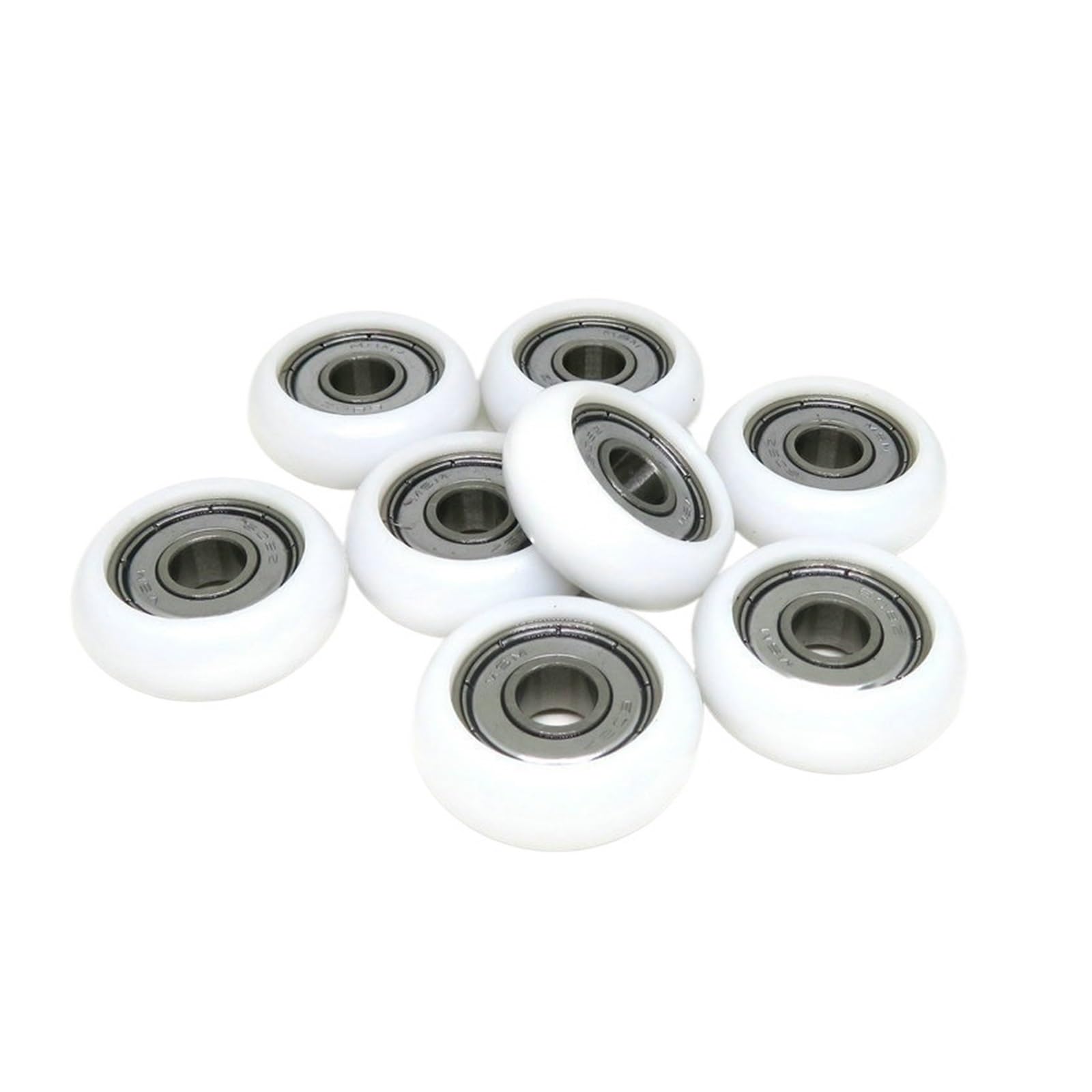 10 szt. okrągłych rolek powlekanych tworzywem sztucznym 30 mm z łożyskami kulkowymi 608ZZ 8 x 11 BSR60830-11 POM do wiosłowania i koła meblowego (8MM-10 PCS-30 mm)