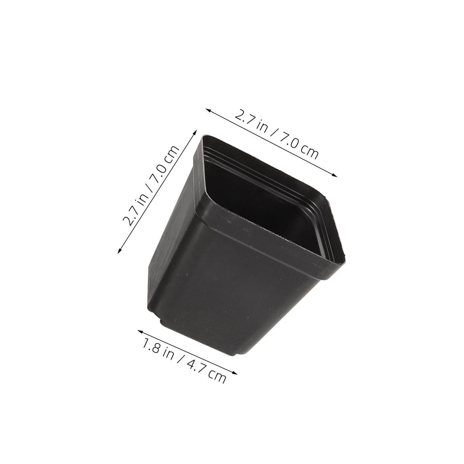 NUOBESTY 100 Pièces Lot de Pots Carrés Noirs pour Semis Pépinière Plastique Drainante pour Plantes Intérieur Succulentes et Boutures Conteneurs de Culture Compacte et Stables