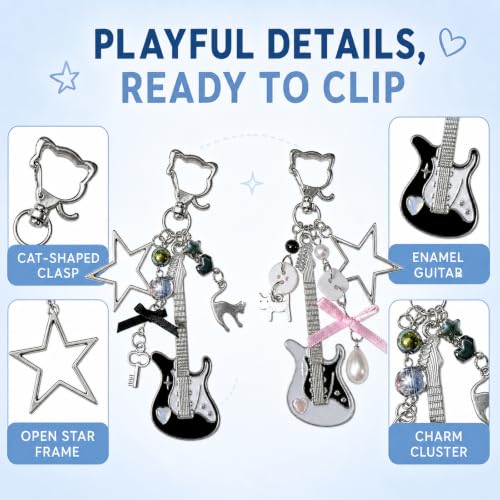 HRZGJ Bag Charms For Handbags 2Pcs Black - Image 3