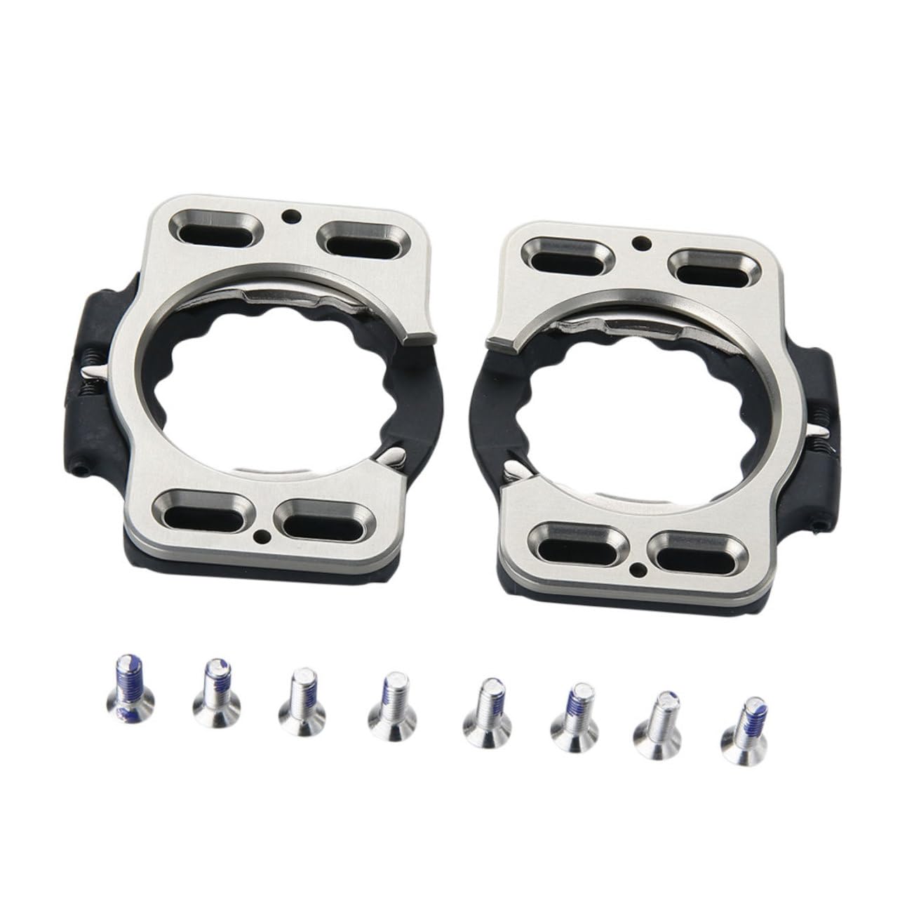 GAROZATION Bike Pedal Cleats Self-Locking Cleat for Cycling Mountain Bike Locking Pedals Replacement Plate Performance Enhancer