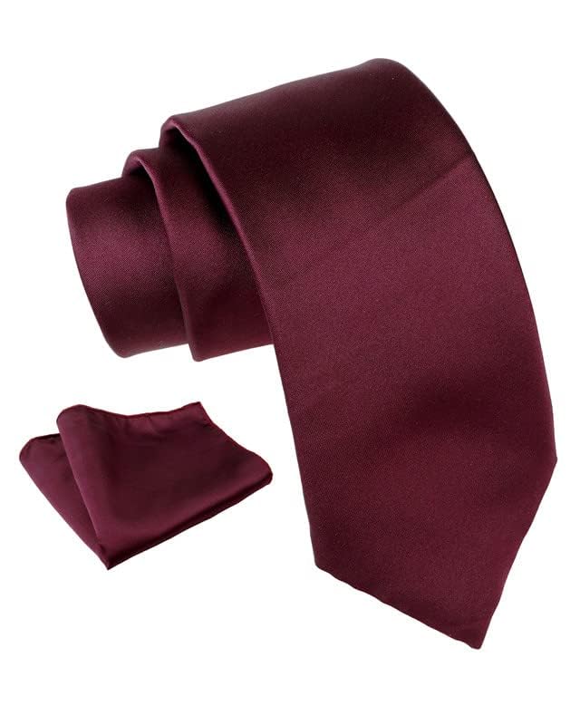 Classy Plain Solid Colored Microfiber Necktie for Men-image-23