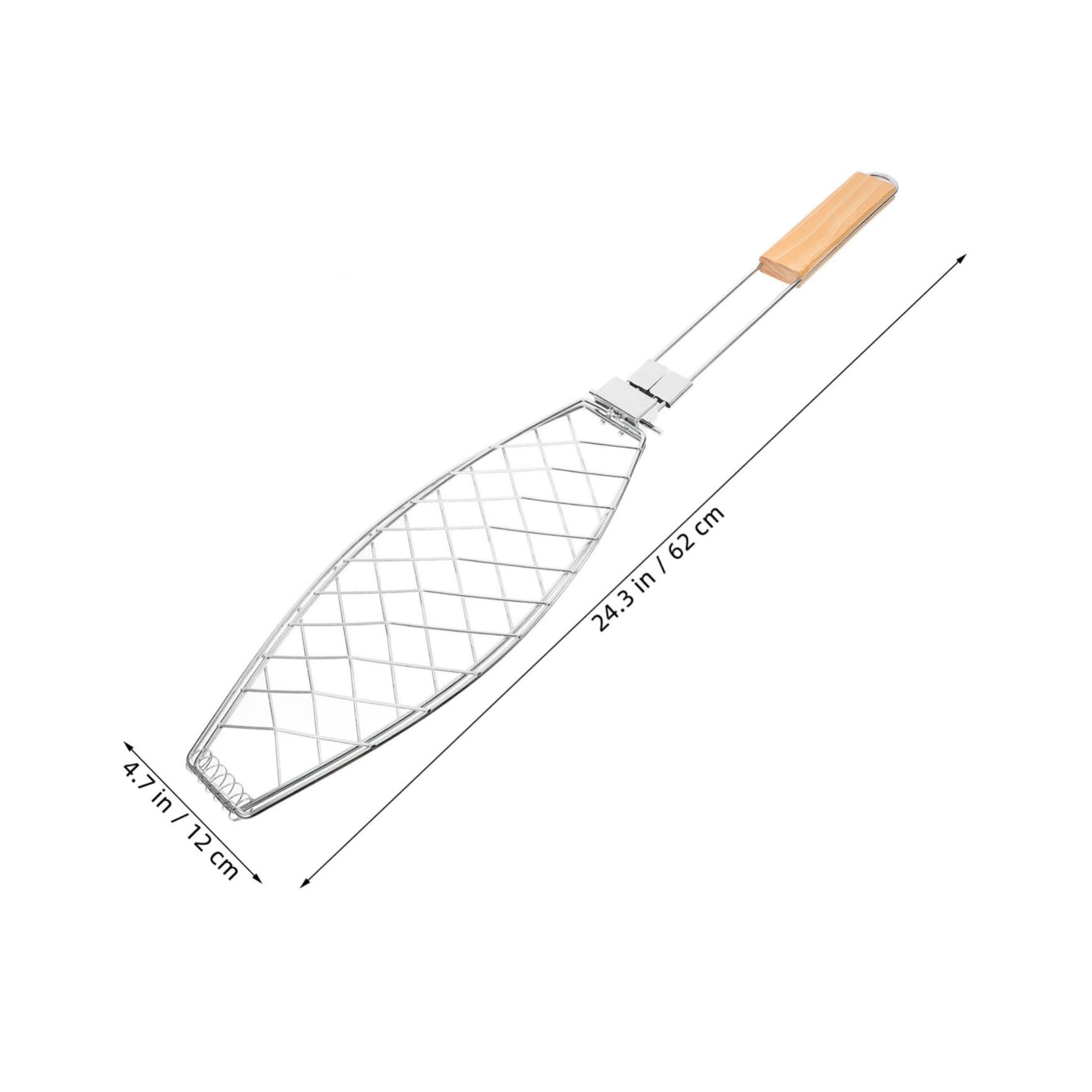 2 pezzi in acciaio inox pesce grill cestino con manico pieghevole resistente al calore portatile multifunzione barbecue cestino per interni ed esterni perfetto per pesce e bave