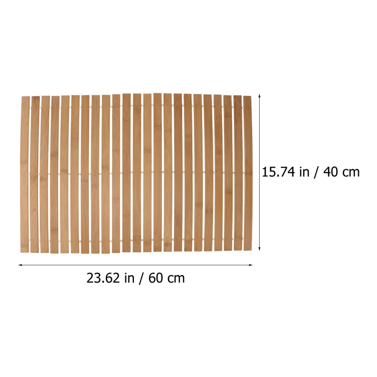 PRETYZOOM Alfombrilla de Baño Antideslizante de Bambú Natural, Estera Elegante sin Necesidad de Montaje para Dormitorio y Oficina, Resistente y Absorbente