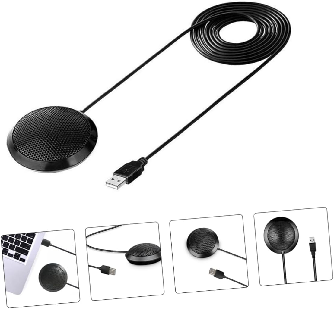 Mikinona Conference Call Microphone USB Condenser Mic for Laptop No Driver Required