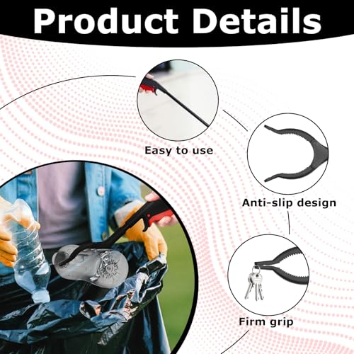 2 Pcs 30cm Grabber Reacher Tool,Grabbers for Seniors,Reacher Grabber Pickup Tool Mobility Aid Reaching Assist Tool for Trash Pick Up, Nabber, Litter Picker, Arm Extension Portable Grabber Tool - Image 4
