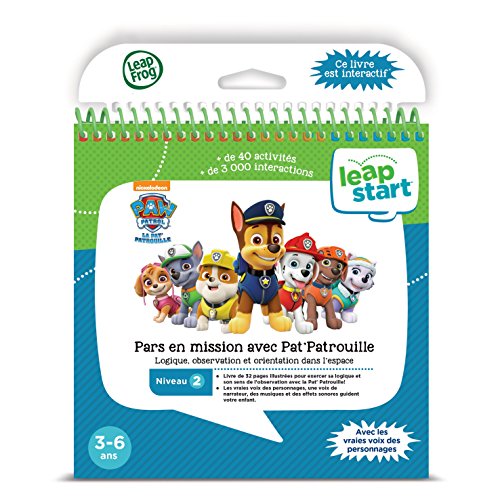 LeapFrog LeapStart Pre-K (Level 2) Around Town with PAW Patrol - Jobs, Places & Problem Solving Activity Book (French Version)