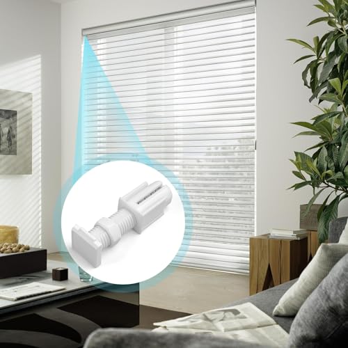 Image of 2 Pcs Adjustable Curtain Rod, Expandable Tension Rod for Curtains with Holder, Spring Loaded Window Curtain Pipe for Bathroom Bedroom Kitchen