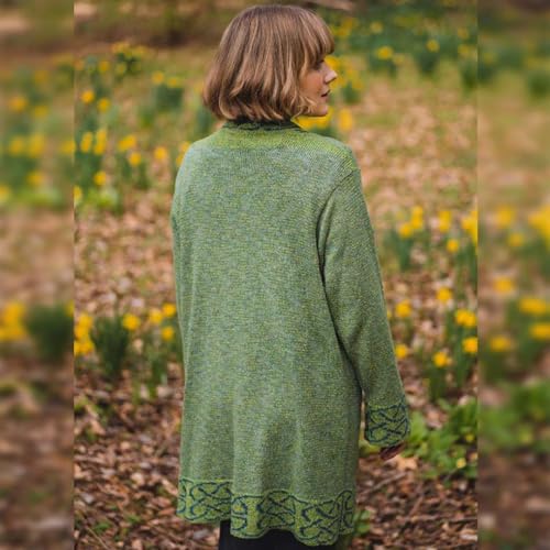 Celtic Knot Cavan Long Mull Jacket 100Silk Linen for Women3