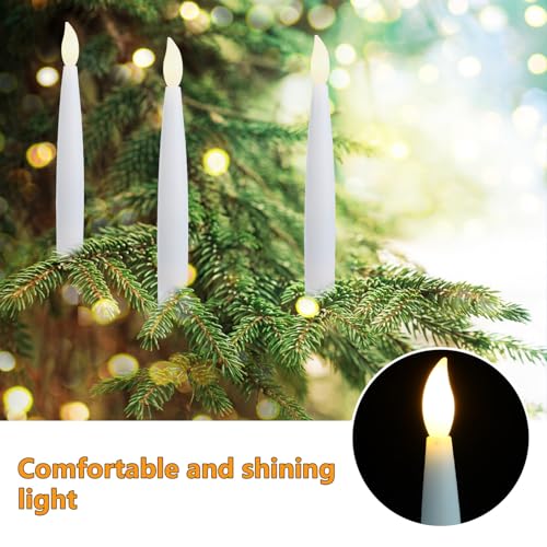 Velas LED cónicas con pinzas luz esmerilada de 16x16 cm para hogar 7