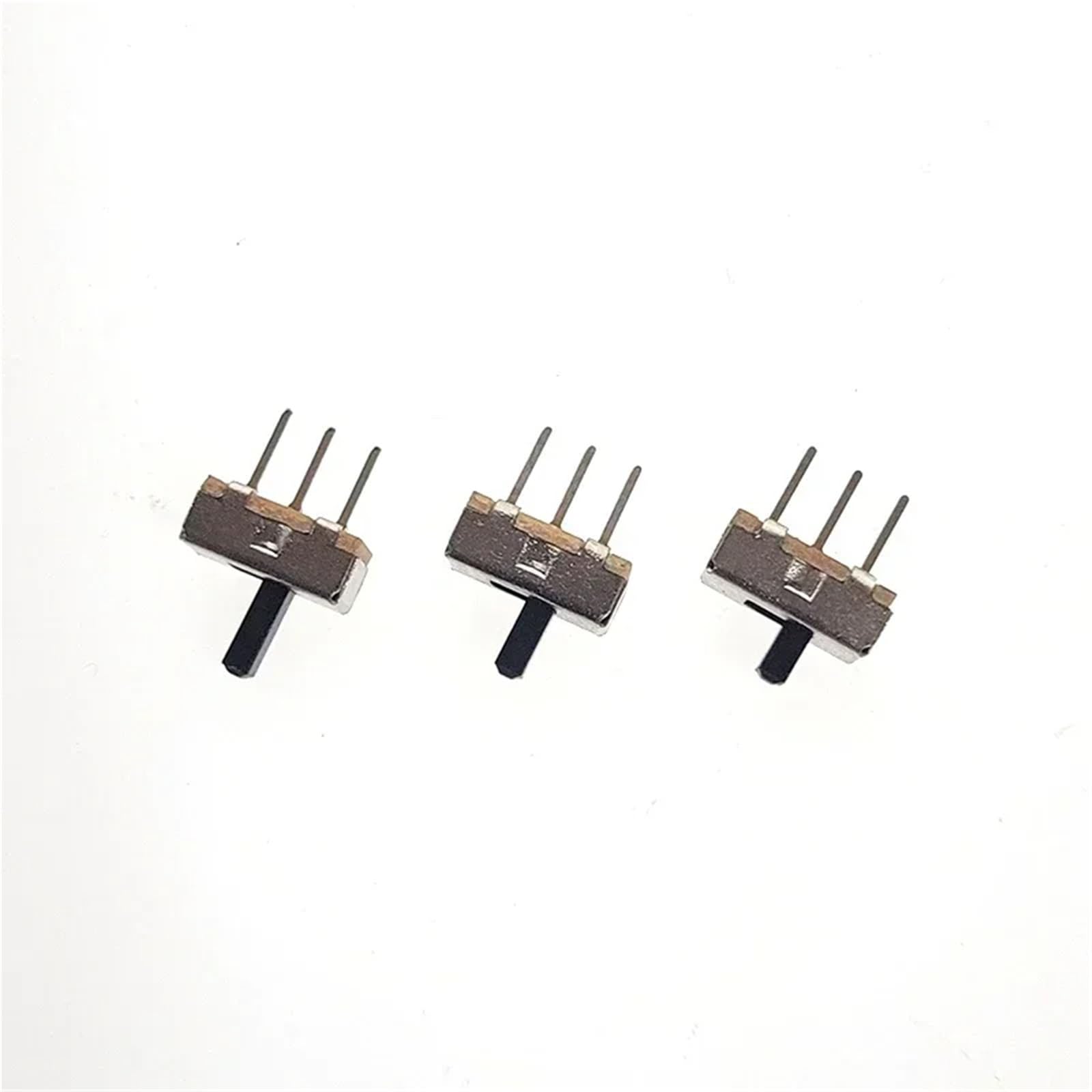 Interruptor deslizante vertical de micropines， Interruptor de palanca deslizante de encendido y apagado, 3 pines, 1P2T, 2 posiciones, SS12D00, paquete de 20, longitud del mango: 3-6 mm(Handle length 5