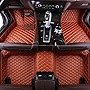 IMEISH Custom Leather Waterproof Car Floor Mats for 99% Sedan SUV Sports Car Black Beige Men's Women's Vehicle Pads Mat (Light Brown)