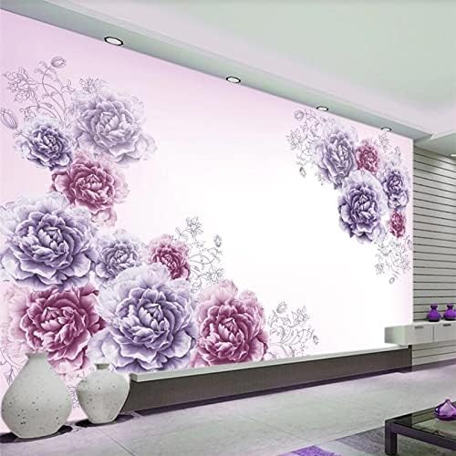 Papier peint 3D pivoine XLMING 200x140cm pour décoration murale de salon