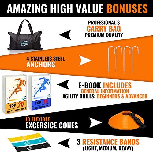 Conjunto de equipamentos de treinamento de agilidade de fitness invencível, melhora a coordenação, v