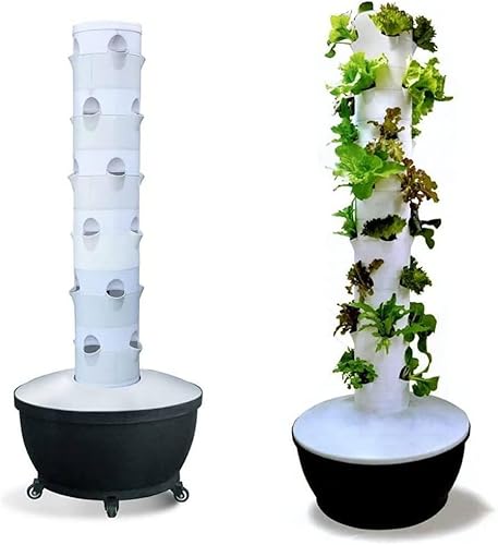 Torre hidropónica - Nivel 6 Sistema de cultivo hidropónico de 36 cápsulas, jardinera inteligente, kit de equipo de plantación sin suelo de múltiples capas Verduras Frutas y plantación de hierbas Cover