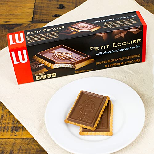 Lu Petit Ecolier European Milk Chocolate Biscuit Cookies, 12-5.3 Oz Boxes #TOP5