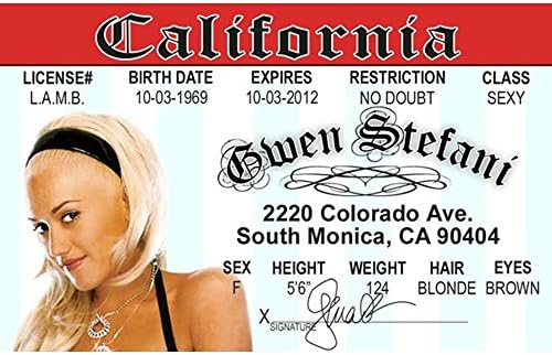Signs 4 Fun Parody Driver's License - Gwen S ID image 2