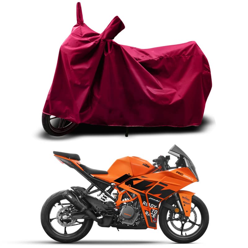 MITHILA MART®-Waterproof Bike Body Cover for KTM RC 200 GP Edition Special Used for Dust Particle-Sun UV Rays-Water Drop-Indoor-Outdoor and Parking [Maroon]