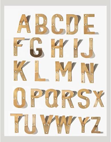Brass Hooks, 1PC Creative Letter Decoration Hooks - 85mm Wall