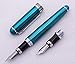 Duke D2 Green Fountain Pen Double-Nibs Iridium Medium and Fude Calligraphy Nib Interchangeable Writing Gift Box Set for Office/Business/Art/Painting