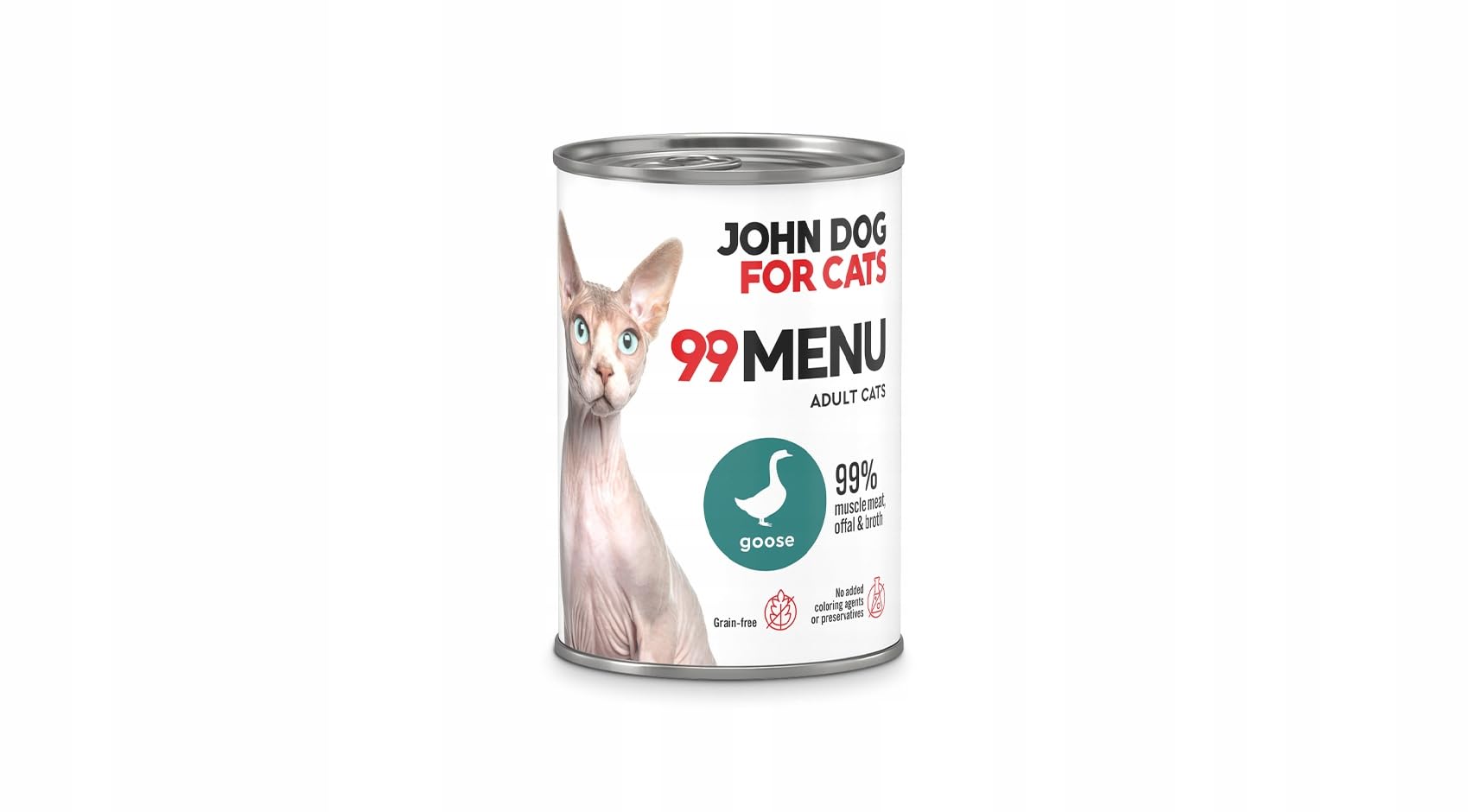 JOHN DOG KARMA MOKRA for Cats 99 MENU DOROSŁY GĘŚ 400g*6