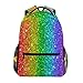 Mnsruu Sac à dos multicolore à paillettes arc-en-ciel