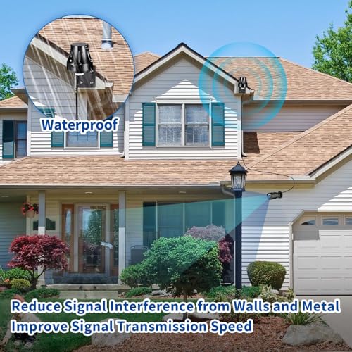 Bingfu Outdoor WiFi Aerial DualBand 2.4GHz 5.8GHz Wall Mount MIMO RP-SMA & SMA Male WiFi Antenna Replacemet for Router,USB Adapter, Range Extender Gateway, Video Surveillance Monitor,Smart Home Energy - Image 5