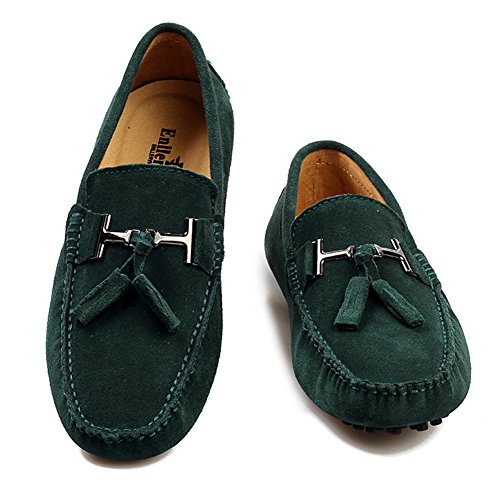 ANUFER Men's Stylish Tassel Suede Moccasins Comfort Loafers Flats Driving Shoes2