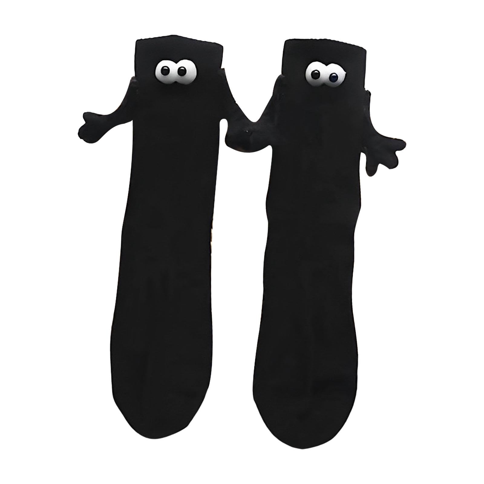 Magnetic Suction 3D Couple Socks Casual Running Home Breathable Casual Socks black-image-30