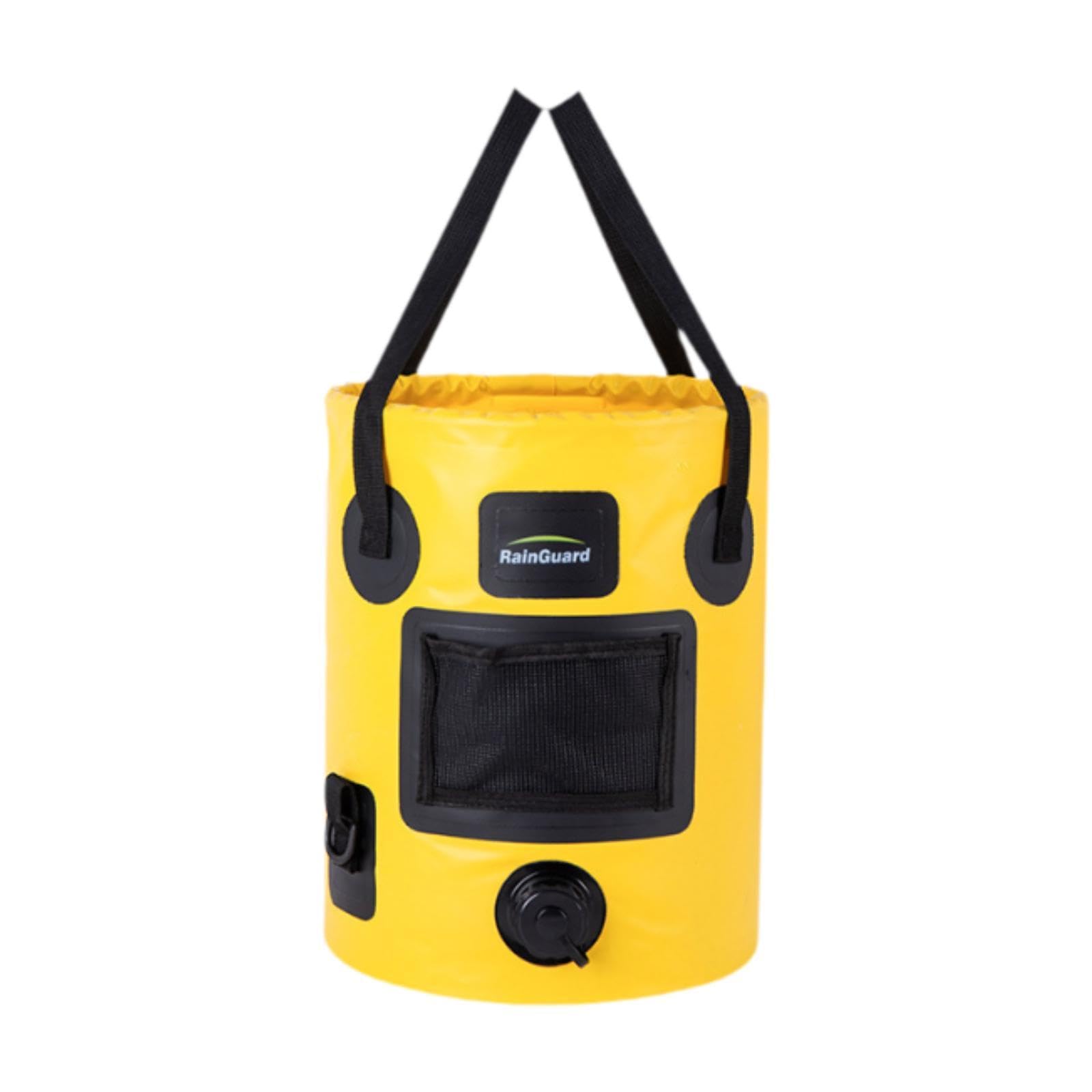 Baoblaze Seau de Camping Pliable Étanche Bassin Portatif avec Robinet Récipient à Eau pour Lavage Seau de en Polyester Renforcé Adapté à La Pêche Au Cam