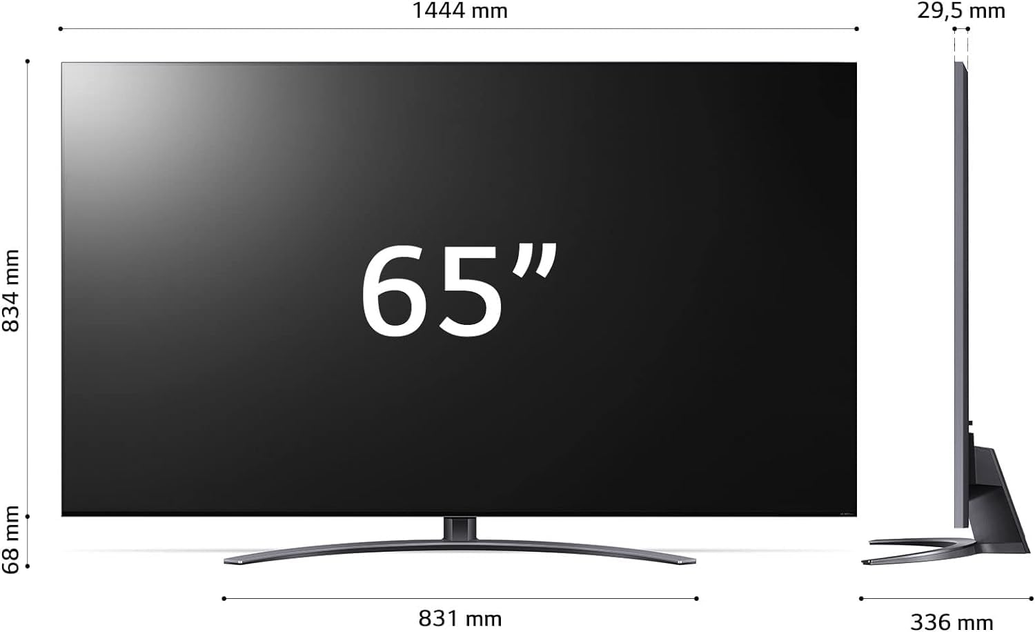 LG 65QNED916QA Smart TV 4K 65" TV Mini LED QNED91 2022 con Processore α7 Gen 5, Precision Dimming Pro, Dolby Vision, 2 HDMI 2.1 @48Gbps, VRR, Google Assistant e Alexa, Wi-Fi, webOS 22