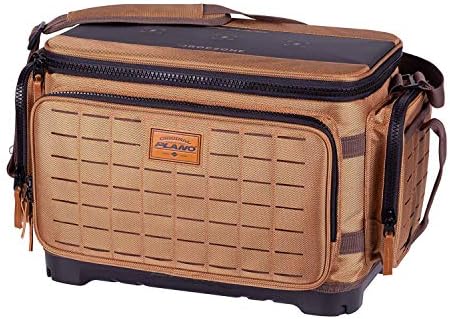 Plano Guide Series 3700 Large Beige Tackle Bag 1680 Denier Fabric Waterproof Base with 6 Storage Utility Boxes Premium Fishing Storage for Baits &amp; Lures