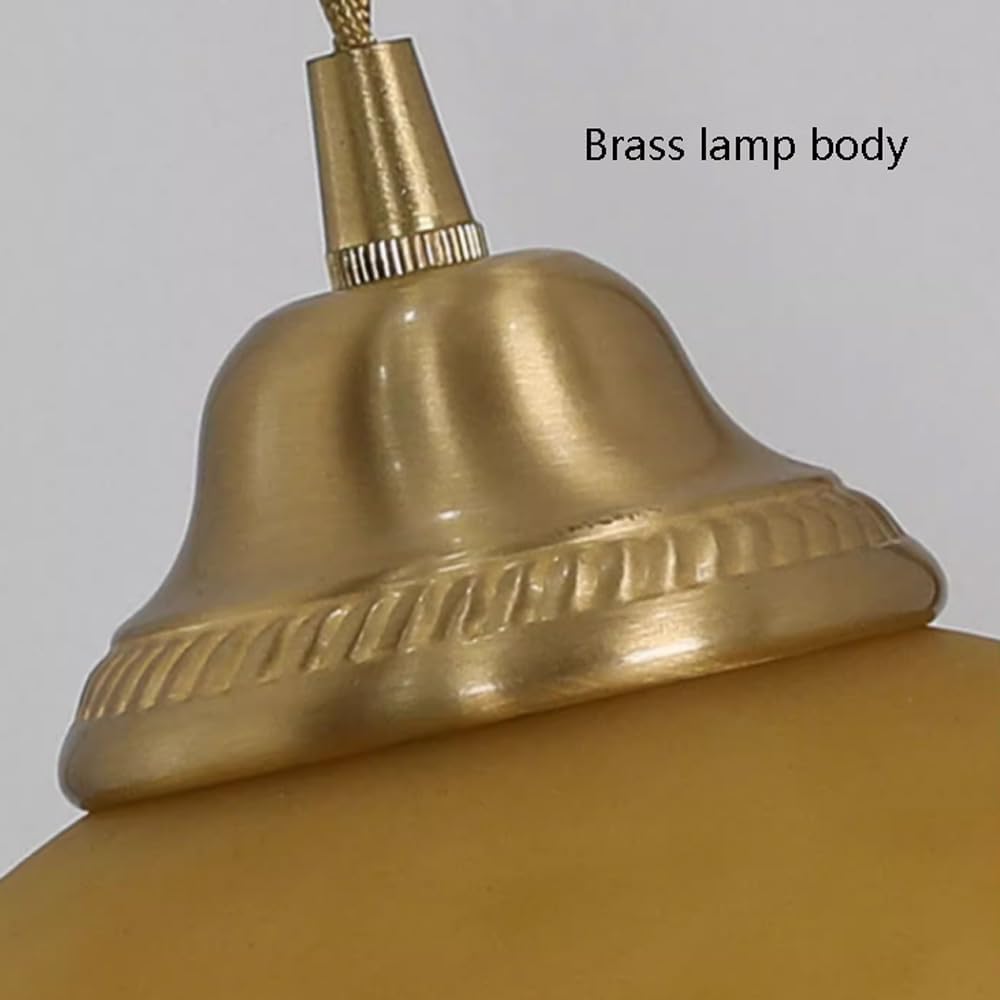 Lampada a Sospensione Cinese Creativa con Nappe, Lampada da soffitto con Paralume in Vetro di personalità per Interni, lampadario sospeso Regolabile in Altezza per casa, Bagno, Cor