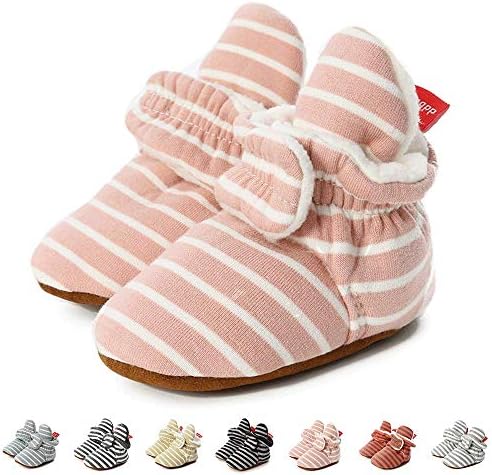TMEOG Unisex-Baby Krabbelschuhe Winterschuhe Wollschuhe Neugeborenes Stiefel Booties Gefütterte Boots für Baby 0-18Monate