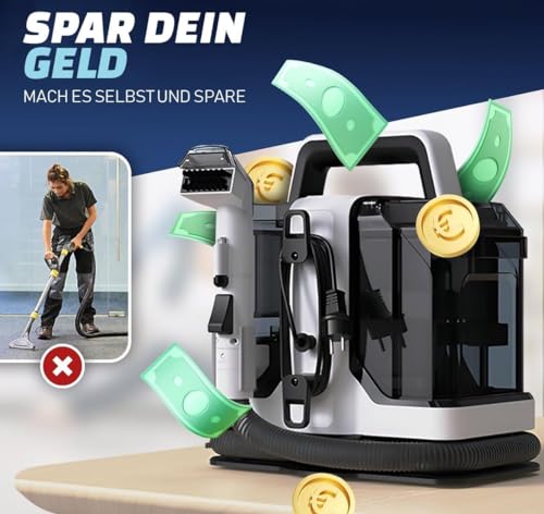 Image of Wet And Dry Handheld Portable Sofa Fabric Chair Vacuum Water Carpet Cleaner Washing Upholstery Stain Spot Cleaner For Home