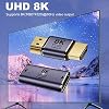 AreMe 6 Unidades Adaptador HDMI 2.1 8K, Ángulo Recto, Macho a Macho, Hembra a Hembra | Arriba y Abajo, Izquierda y Derecha 90 Grados y 270 Grados Conector Extensor Acoplador HDMI 8