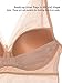 Intimate Portal Women Empress Bralette - Lightly Padded Soft Cups Wireless Bra Beige 36C 38B