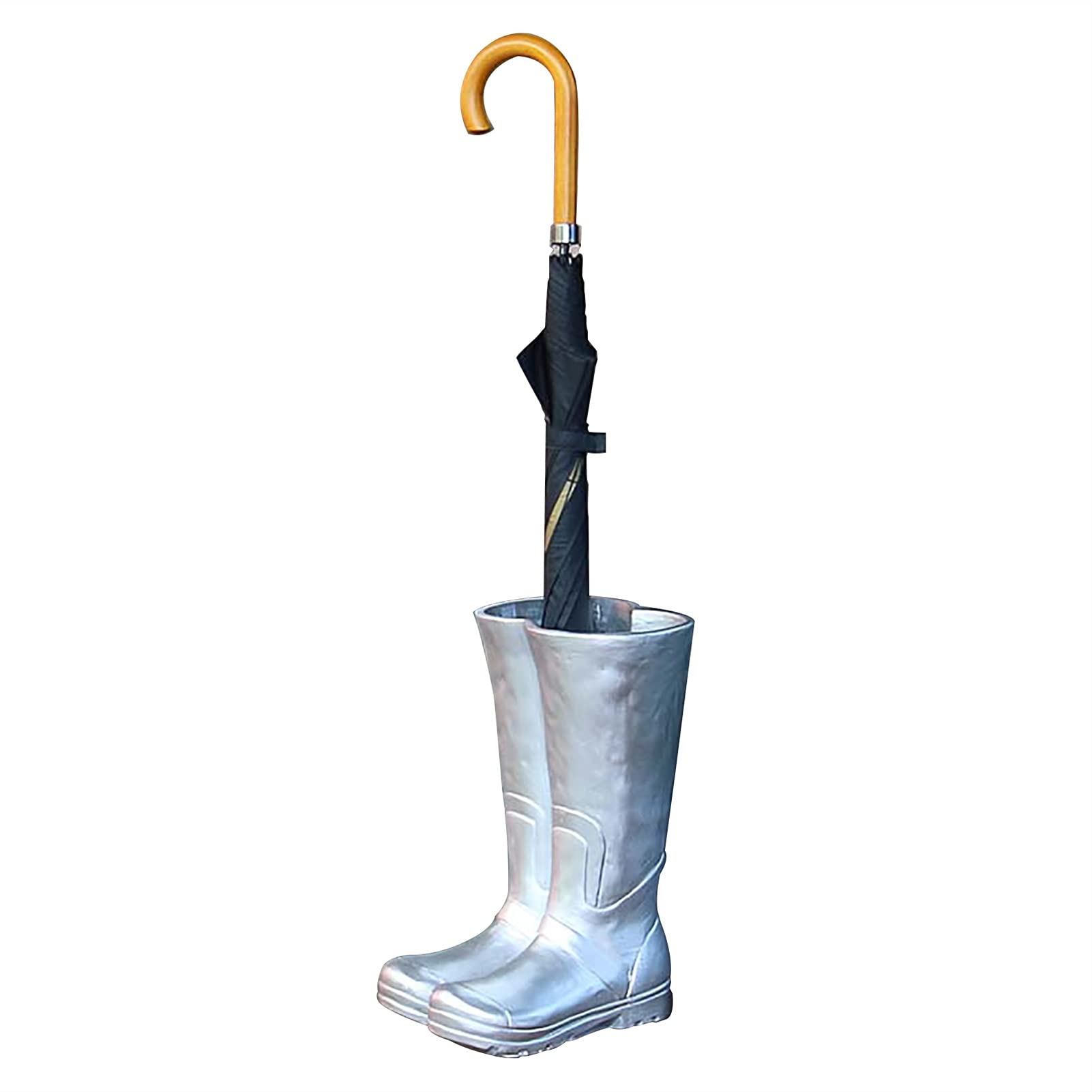 Porte-parapluie autoportant en métal compact pour l'entrée
