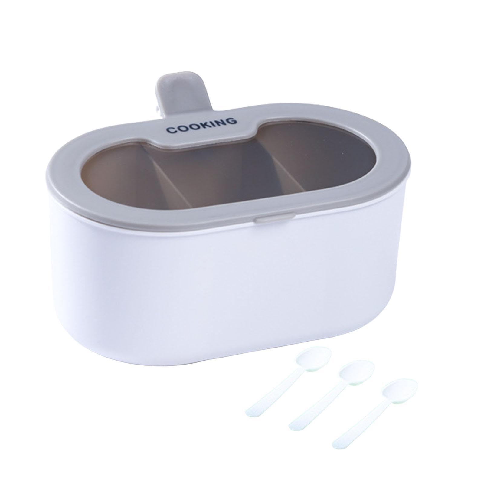 QIXCXAZ Condiment Box Multi Compartments Spice Containers for Salt Buffets