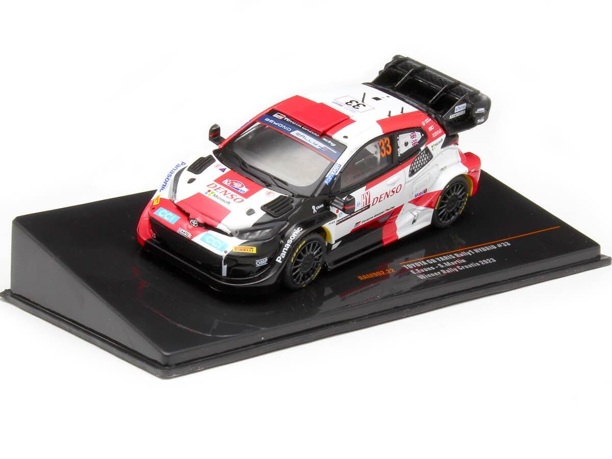 2023 Toyota GR Yaris Rally1 Hybrid Nº33 Evans/Martin Ganador Rally Croacia 1:43 IXO Models RAM902.22