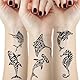 12 Bögen Temporärtattoos für Männer und Erwachsene, Maori Stachelrochen, Hai, Wal, Seepferdchen, Henna Tattoo Motive, Hawaiianische Fake Tattoos für Hals, Arme, Hände, Beine