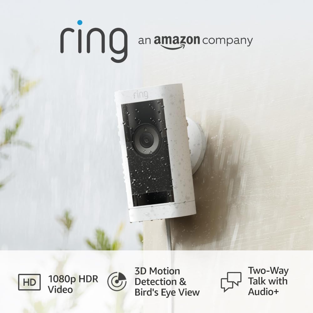 Ring Outdoor Security Camera Stick Up Cam Pro PlugIn by Amazon