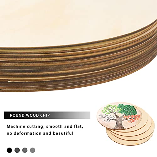 Fswcck 15 Pcs 12 Inch Wood Circles For Crafts - Unfinished Wood Rounds Wooden Cutouts, Wood Slices For Painting, Home, Party, Holiday Decor #TOP2