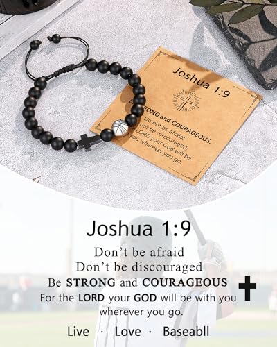 UNGENT THEM Basketball Gifts for Boys 8 12 14, Basketball Accessories Stuff Cross Bracelet Senior Night Christmas Stocking Stuffers Gifts for Kids Teens Teenage Boys