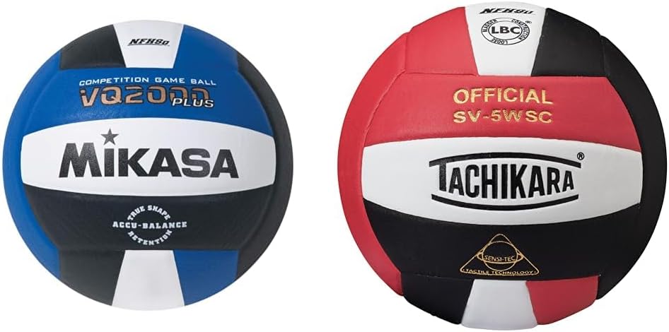 Mikasa Micro Cell Volleyball and SV5WC Red, White and Black Volleyball Bundle