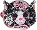 Ty - Porte-Monnaie Peluche à Sequins - Kiki le Chat, TY95220, Noir / Rose
