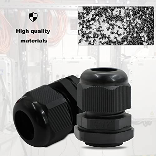 Snapklik.com : 12 Pack 1 Black NPT Cable Glands IP68 Waterproof ...