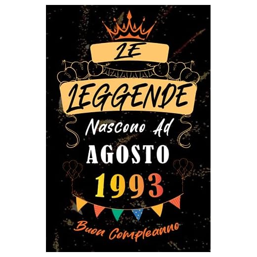 Le leggende Nascono Ad Agosto 1993: Idea Regalo di compleanno 30 anni originale per donne e uomini / Quaderno a righe"