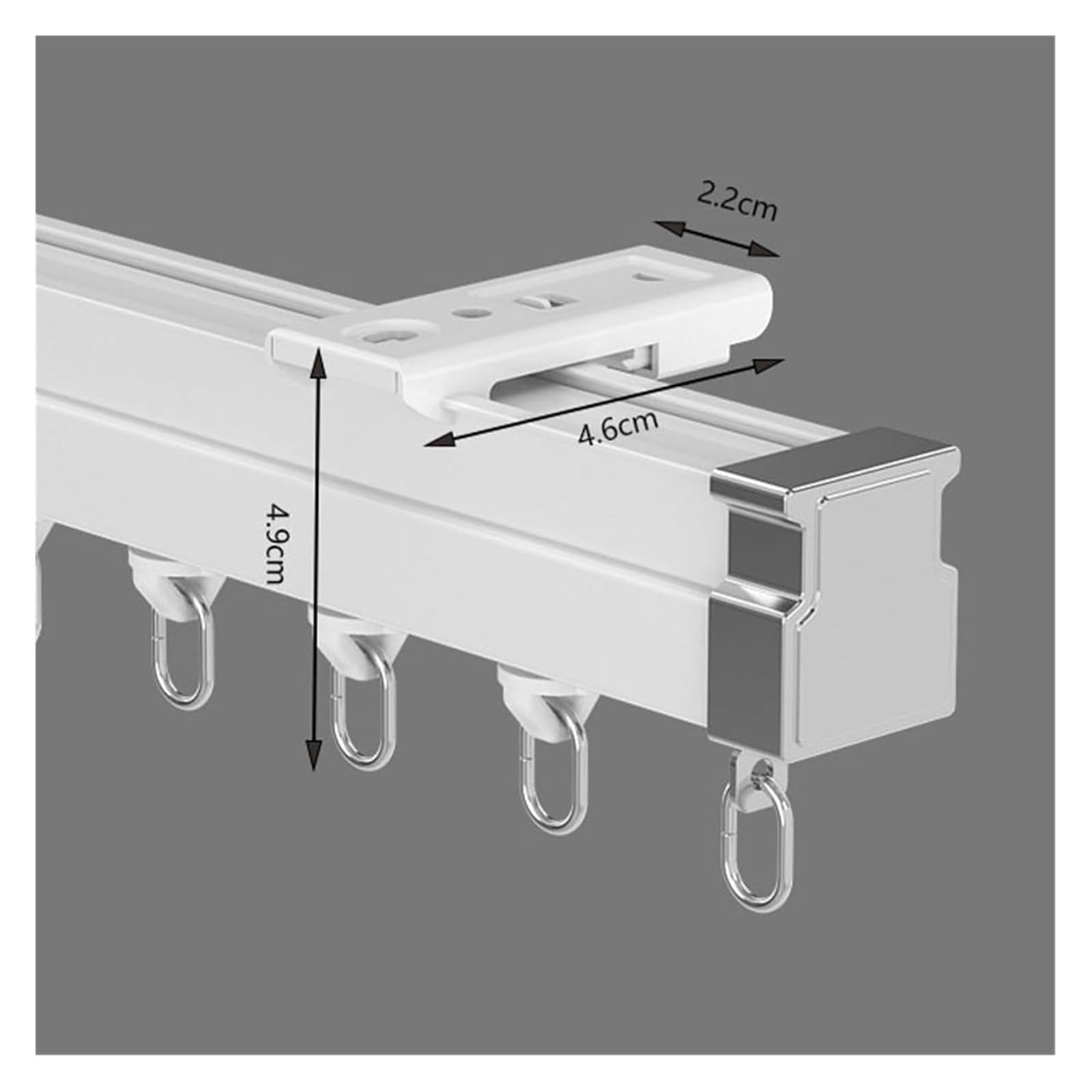 Binario flessibile per tende per finestre a bovindo, asta curva da 3 m, montaggio a parete/soffitto, in alluminio, con ganci e accessori, soluzione elegante per bagni e spazi abitativi